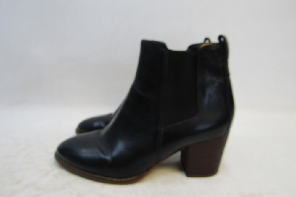 MADEWELL Womens Size 7.5 Black Leather Zip Ankle Fashion Boots Bootie